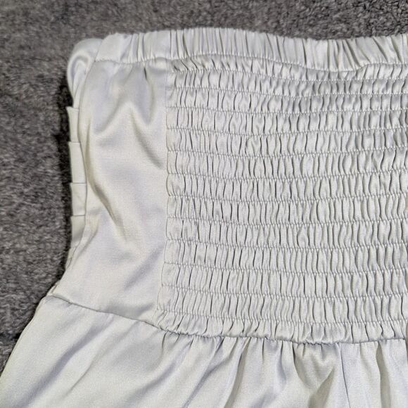 Cute Classy Women's Strapless Silver Romper - Picture 6 of 7